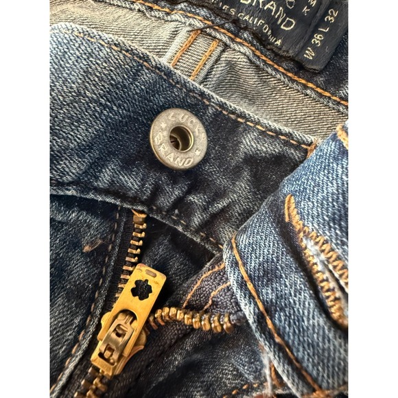 Lucky Brand 410 Athletic Fit Men Jeans Size 36x32 Blue Wash Denim - Picture 6 of 8